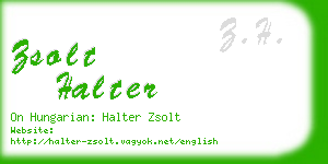 zsolt halter business card